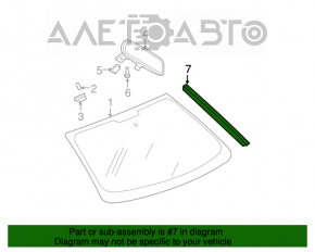 Windshield molding left Chrysler 200 11-14