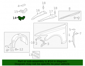 Brake cooling duct right Lexus LS460 LS600h 07-09 prerest, crack in mount