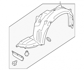 Front right fender liner Subaru Outback 10-12