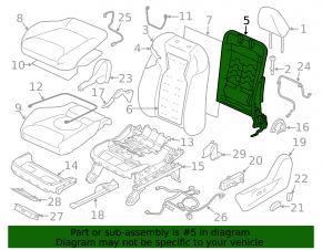 Subaru Forester 19-21 SK driver's seat backrest adjustment motor without frame