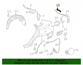 Right tailgate seal plug for Lexus RX350 RX450h 10-15