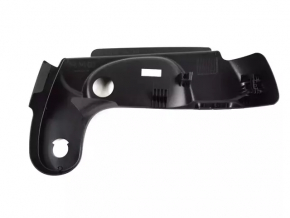 The passenger seat control cover for the Fiat 500L 14-20 is black, scratched, and the mount is broken.