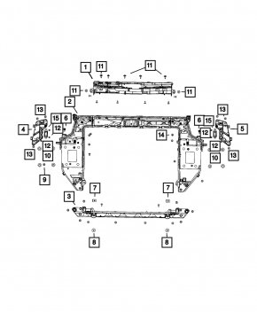TV panel radiator Chrysler Pacifica 17-