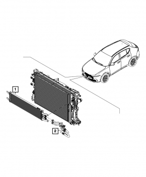 Jeep Renegade 19-23 1.3T Automatic Transmission Cooling Radiator