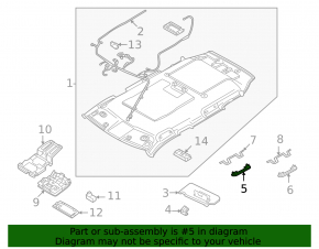 Mitsubishi Outlander 22-25 black front left ceiling handle