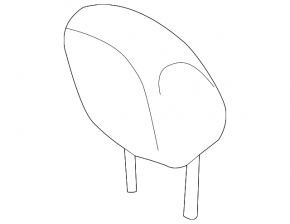 Headrest front left Nissan Leaf 13-17 leather black