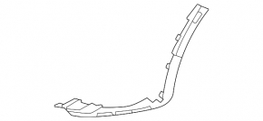 Left front bumper lip for Kia Sorento 21-24 HEV, PHEV structure