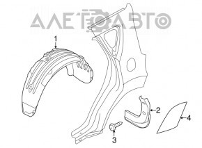 Mudguard rear right Kia Soul 14-16 prerest