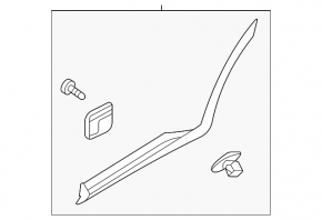 Lower rear left door trim Kia Sorento 24-26 HEV, PHEV