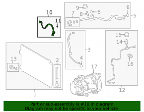 Air conditioner tube condenser-compressor Toyota Venza 22-