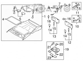 Subaru B10 Tribeca right ceiling handle
