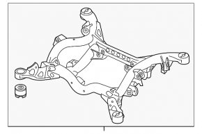 Rear subframe Porsche Cayenne 958 11-17