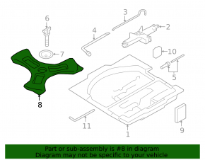 Foam plastic for spare wheel Subaru Outback 15-19