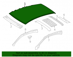Metal roof Mercedes GLA 15-20 without sunroof