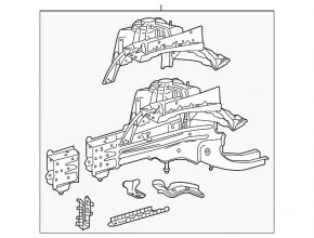 Mercedes GLC 16-22 front right quarter panel, silver