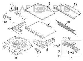 Lincoln MKC 15 Trunk Floor - Black, Part Missing