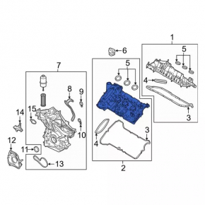 Left valve cover for Lincoln Continental 17-20 2.7, 3.0