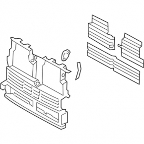 Radiator deflector blinds Ford Edge 15-18 prerest under radar cruise