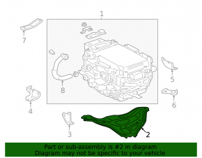 Lexus ES300h 13-18 lower inverter bracket