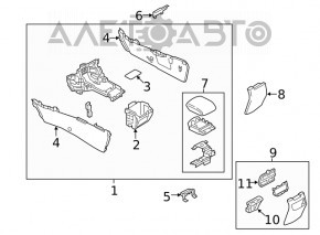 Armrest Mazda 6 18-21 leather black