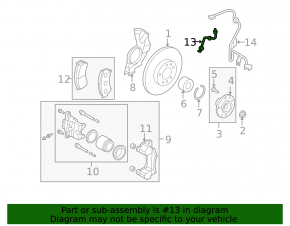 Brake hose front right Mazda6 09-13