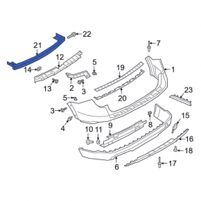 Rear Bumper Reinforcement Ford Explorer 20-