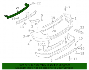 Rear Bumper Reinforcement Ford Explorer 20-