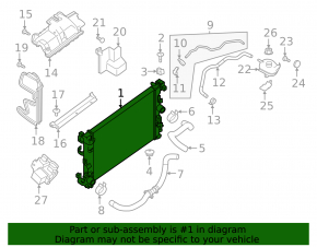 Nissan Kicks 18-25 1.6" Water Cooling Radiator