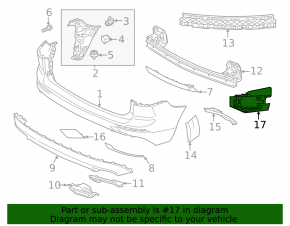 BSM Blind Spot Sensor Bracket Left Volvo XC60 18-24