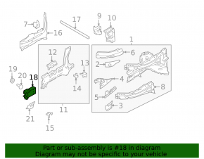 Front side member nose left Volvo XC90 16-26 plug-in hybrid