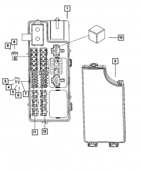 Jeep Patriot 11-17 Underhood Fuse Box