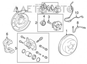 Brake Disc Cover Rear Right Lexus CT200h 11-17