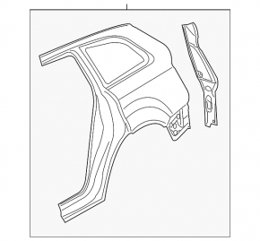Quarter wing rear left Audi Q7 4L 10-15