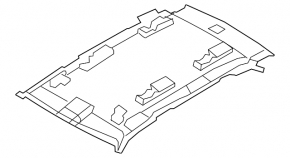 BMW X5 E70 07-13 black headlining, for panoramic view, for cleaning