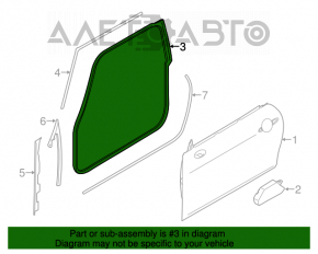 Door seal front right Mini Cooper F56 3d 14-22