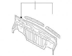 Rear panel Lexus GS300 GS350 GS430 GS450h 06-11 black, dented