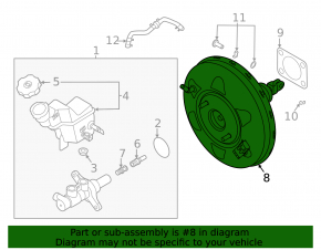 Vacuum booster for Kia K5 21-24 1.6T without start-stop