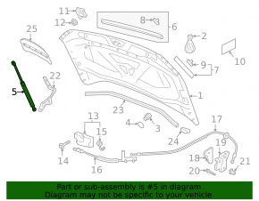 VW Tiguan 18-24 Hood Shock Absorber