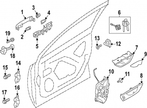 Subaru Forester 2025-26 lower front right door hinge