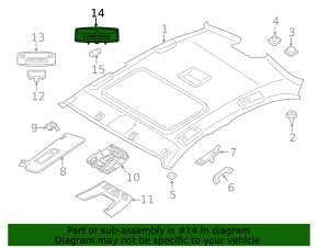 Rear Ceiling Light BMW 4 F32 14-20 Coupe