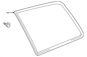 Fixed rear left window glass for Toyota Highlander 2001-2007