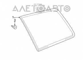 Fixed rear left window glass for Toyota Highlander 2001-2007