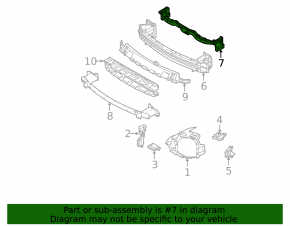 Mitsubishi Outlander 22-25 front bumper center upper mount