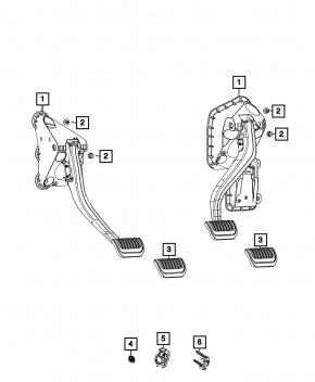 Jeep Grand Cherokee WL 21-25 Brake Pedal