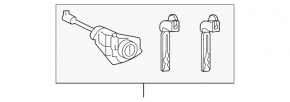 Front left door lock cylinder Toyota Venza 21-