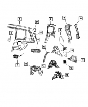 Jeep Grand Cherokee WL 21-25 Long Fuel Door