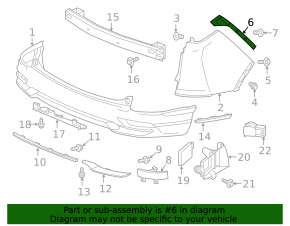 Rear bumper mount right Honda CRV 17-22
