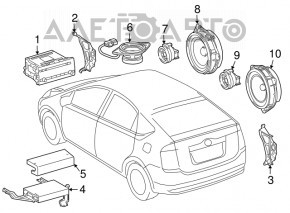 Radio Tape Recorder Toyota Prius 20 04-09 Scratches