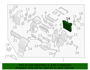 Evaporator Hyundai Ioniq 17-22