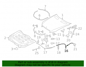 Mercedes W221 Hood Release Cable